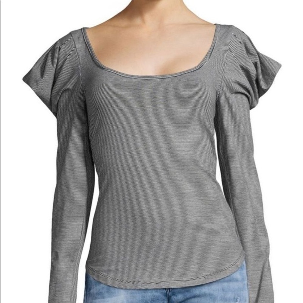 2/$30 Free People Penelope Puff Sleeve Tee